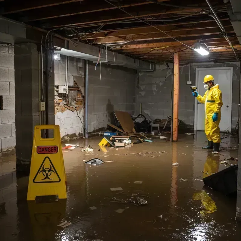 Flooded Basement Electrical Hazard in Barnhart, MO Property